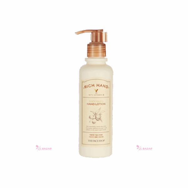 The Face Shop Rich Hand With Vitamin E Soft Touch Hand Lotion 200 ml