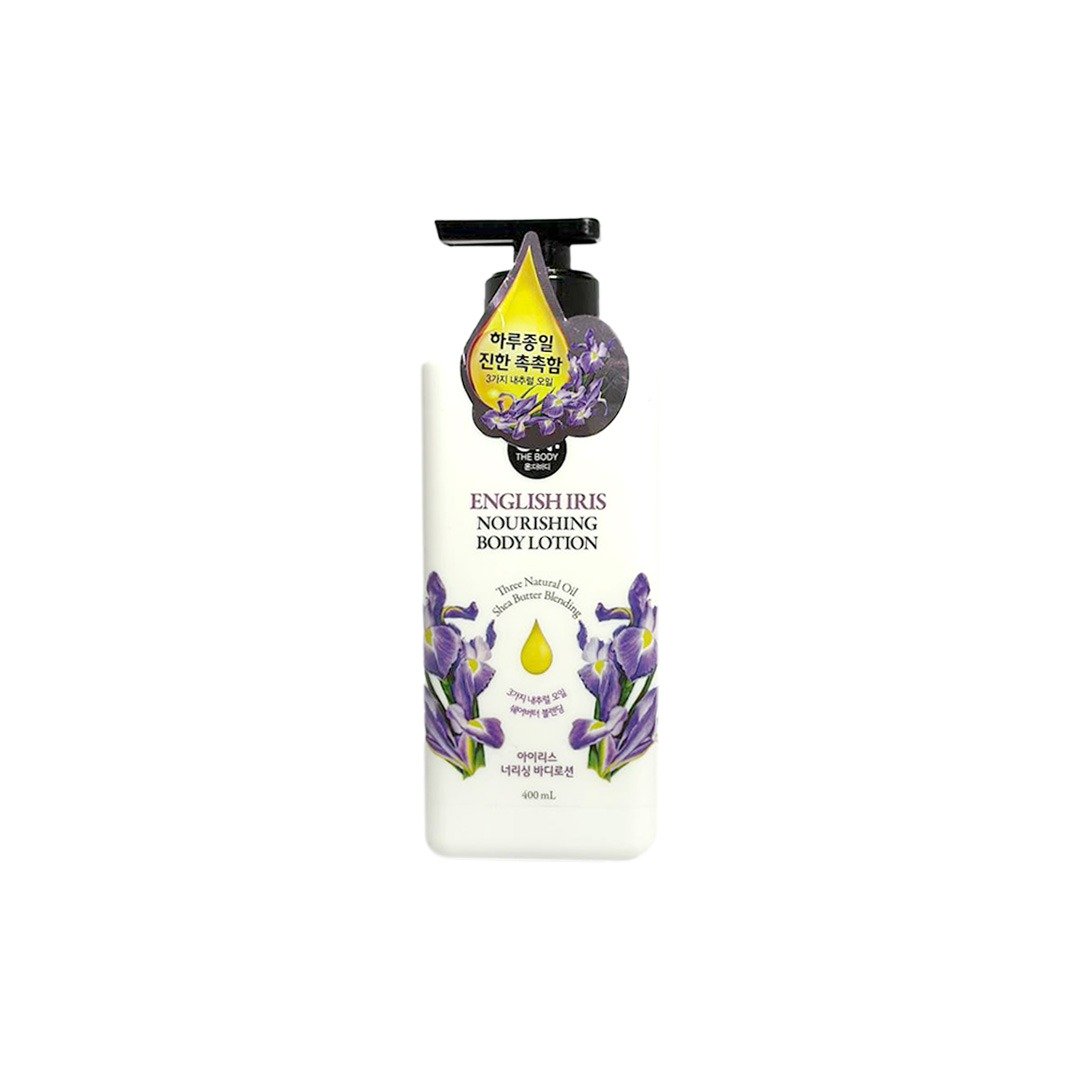 On-the-body-English-Iris-Nourish On the body English Iris Nourishing Body Lotion 400 ml - Image 1