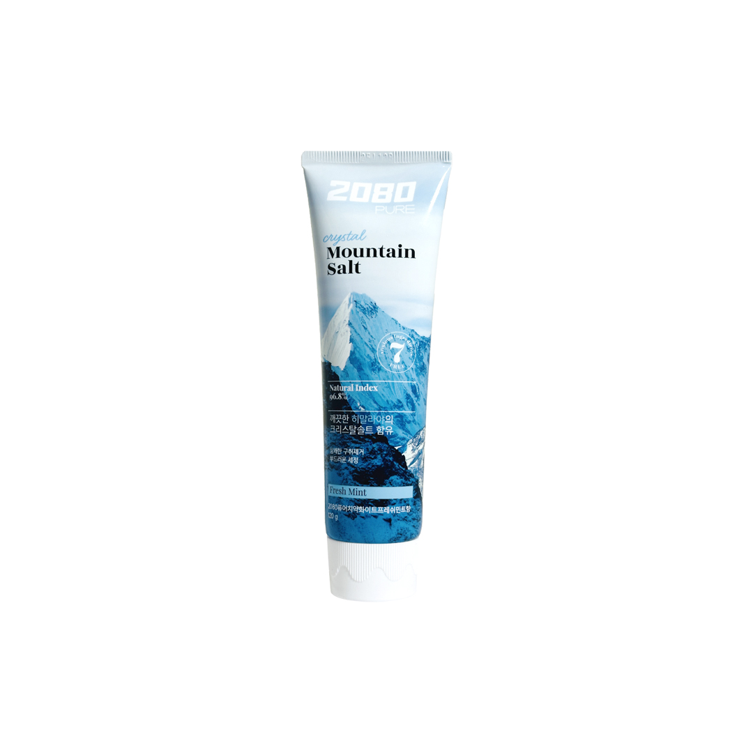 2080 Pure Crystal Mountain Salt ( Fresh Mint Flavor ) 120 g (5) 2080 Pure Mountain Salt Fresh Mint Flavor Toothpaste 120 g