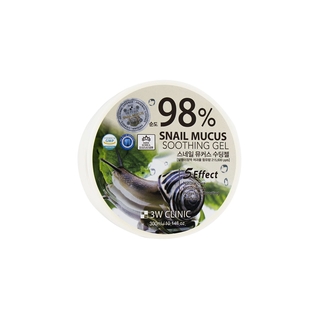 3w Clinic 98% Snail Mucus Soothing Gel 300 ml