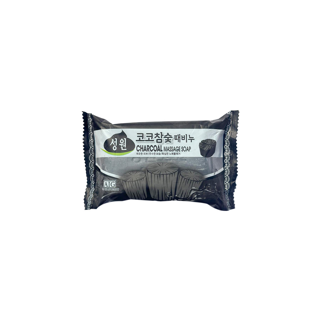 Sungwon Cosmetics Massage Soap 150 g - CHARCOAL